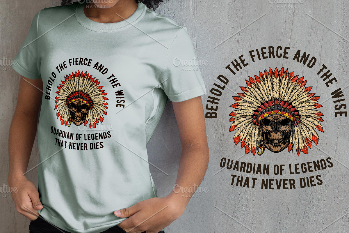 Indian Skull Design Vector, an Illustration by vectstudio (Photo 2 of 3)