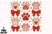 Coquette Dog Paw PNG, an Illustration by Daily.Designs (Thumbnail 1 of 5)