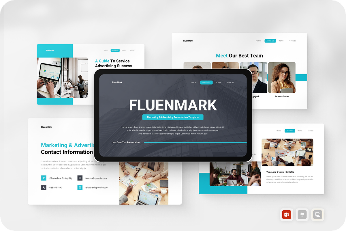 Marketing & Advertising PowerPoint, a Presentation Template by Annora Studio (Photo 1 of 5)