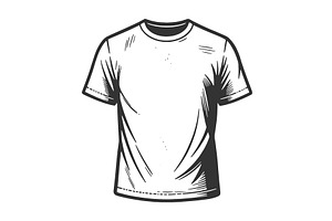 Blank T Shirt Template Simple, an Object Illustration by AlexArt