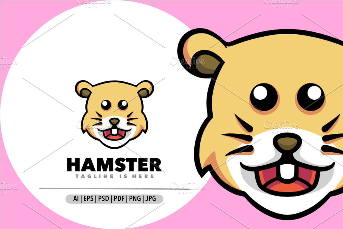 Cute baby hamster logo, a Design Template by Bayuktx
