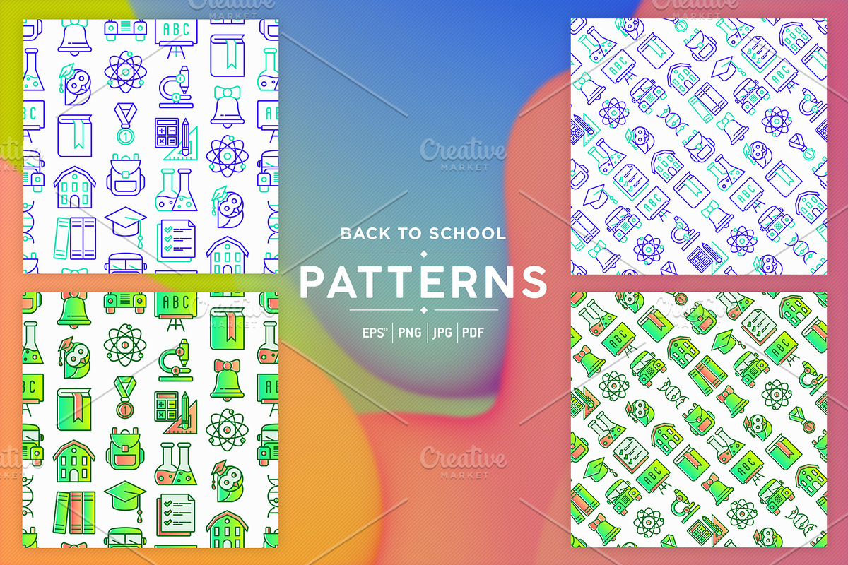 Back To School Patterns Collection, a Pattern Graphic by Alex Blogoodf (Photo 5 of 8)