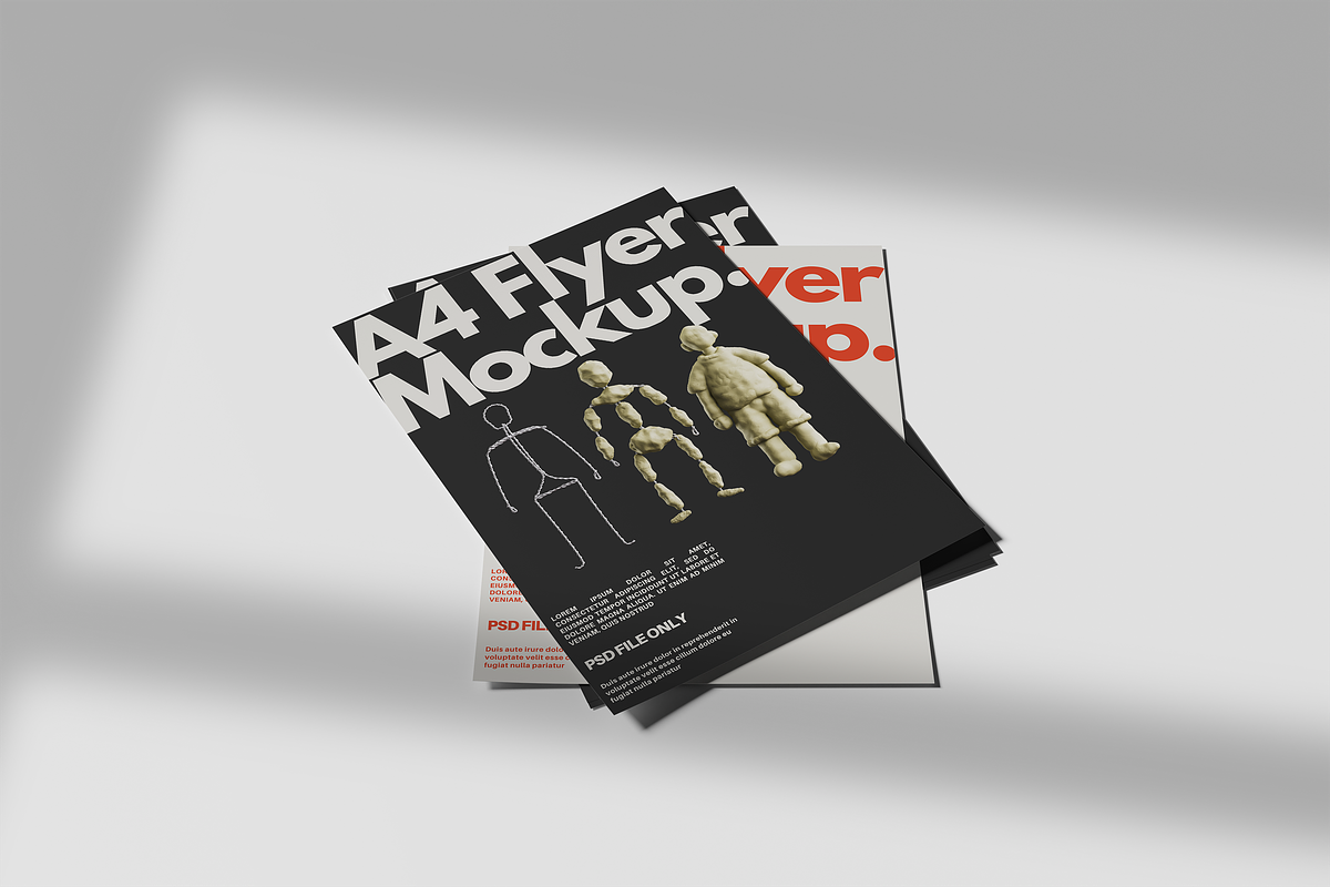 A4 Flyer Mockup, an Advertising Mockup by xavier_studio (Photo 5 of 5)