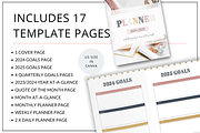 Planner Templates Canva - Blush, a Stationery Template by Lady Boss Studio (Thumbnail 2 of 8)