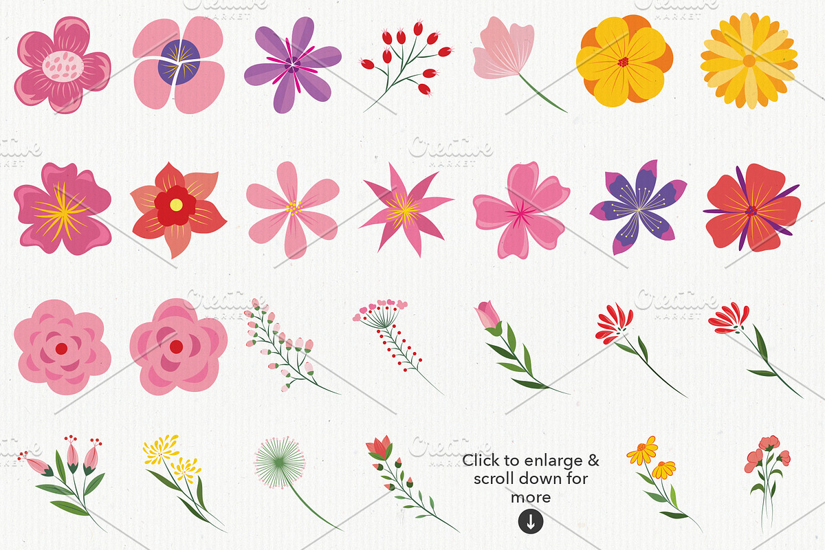 Large Flowers & Greenery Collections, a Decorative Illustration by YENTY JAP CO (Photo 4 of 5)