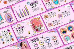 Retro Pink 90's Powerpoint Template, a Presentation Template by SKY CREATION