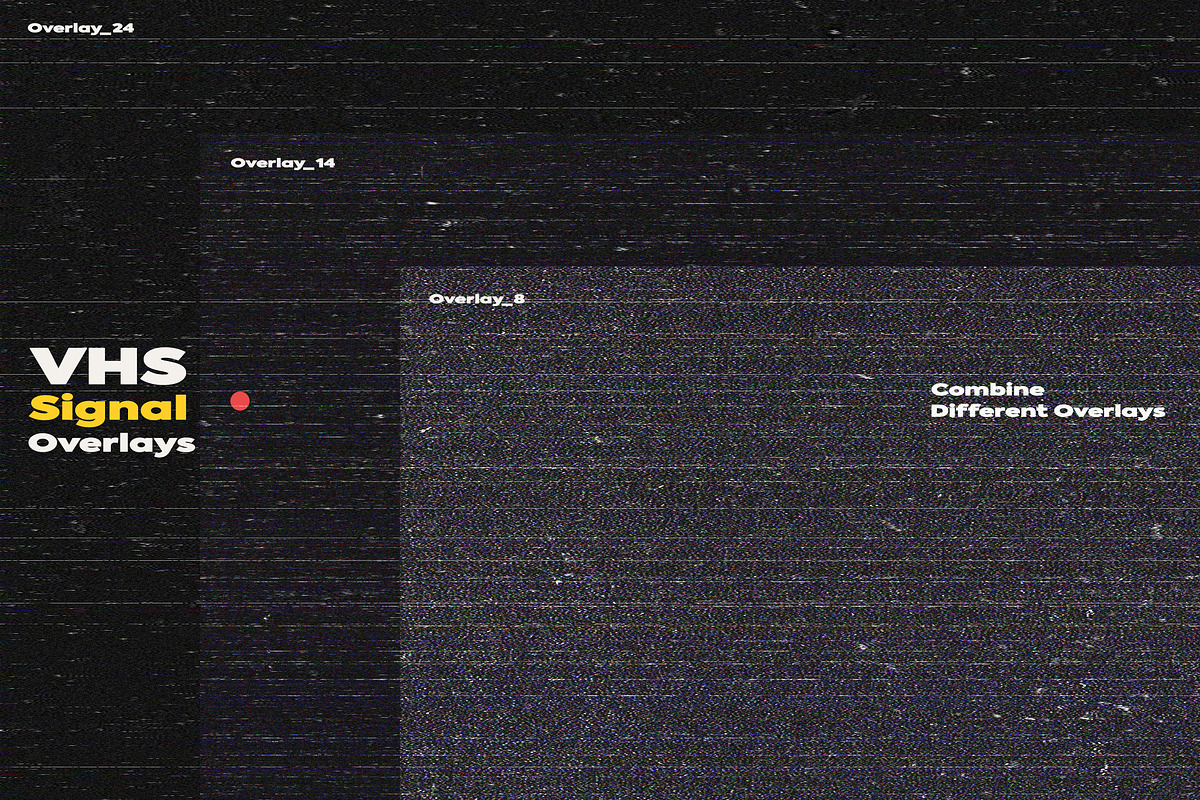 VHS Signal Overlays, a Texture Graphic by Freezerondigital (Photo 7 of 11)