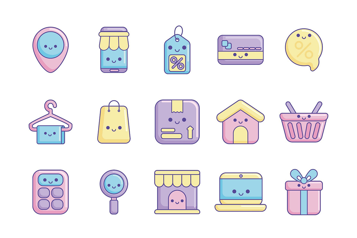 Kawaii Sale Illustration Set, a Finance Illustration by studiogstock (Photo 1 of 4)