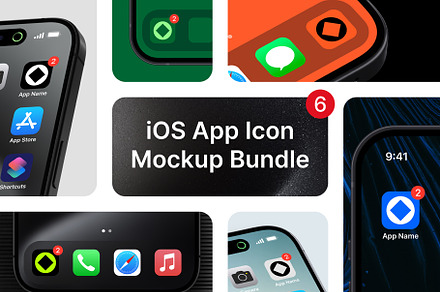 iOS App Icon Mockup Bundle