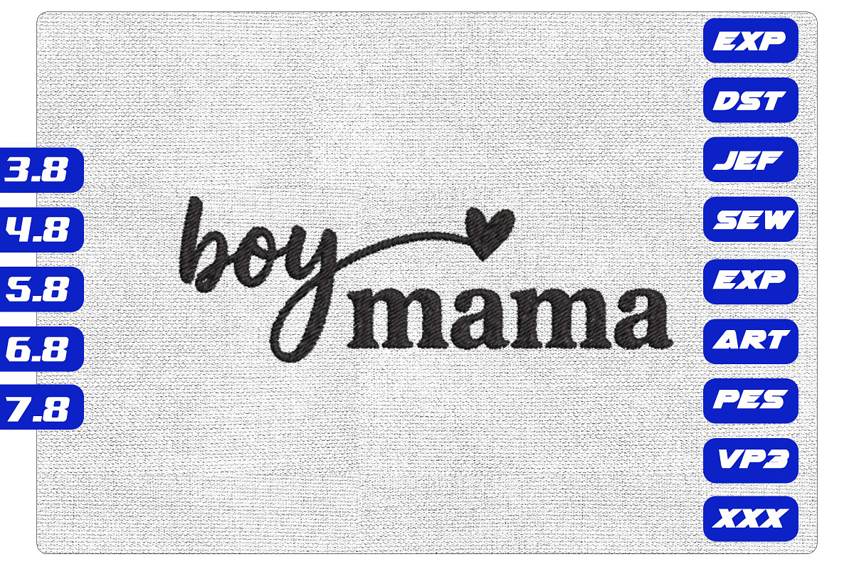 Boy Mama Heart Minimal Embroidery, a Decorative Illustration by Purpose Ekbal (Photo 1 of 3)