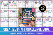Creative Craft Challenge Book | Kdp, a Stationery Template by Mustafiz (Thumbnail 1 of 4)