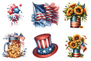 4th of July Independence Day Clipart, an Illustration by DreamArtGraphic (Thumbnail 4 of 4)