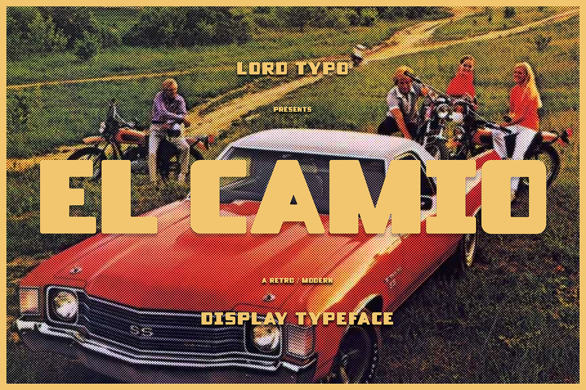 EL CAMIO — Retro/Modern Display Font, a Sans Serif Font by Mikey Weeks (Photo 1 of 12)