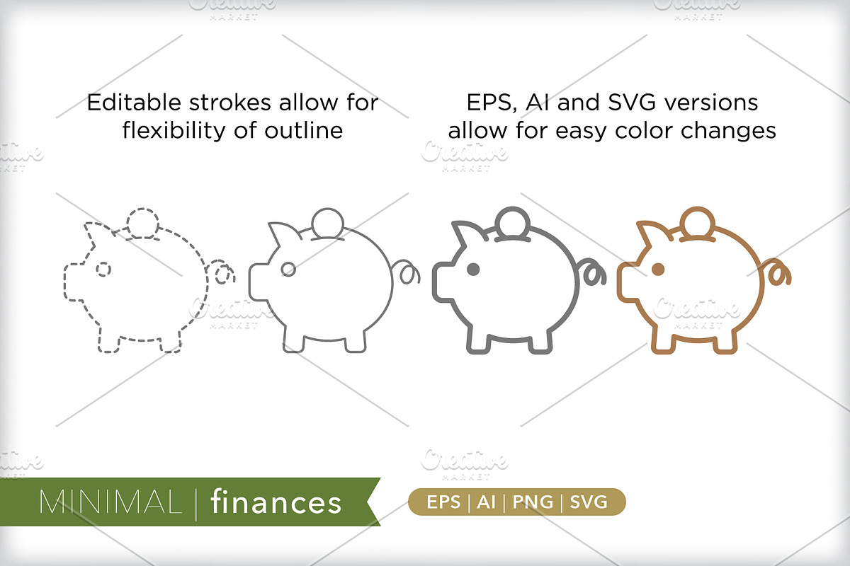 Minimal finances icons, an Outline Icon by Picture Window (Photo 5 of 5)