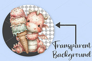 Quirky Baby Dragon Licking Clipart, a Seasonal Illustration by Canvas Craft (Thumbnail 2 of 7)