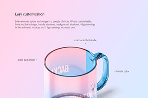 New Glass Mug Animated Mockup