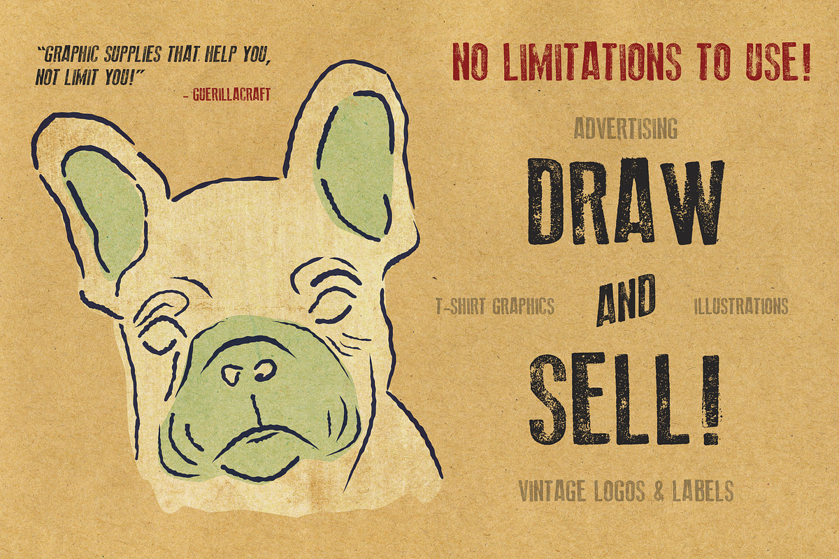 Shaky inks - brushes for Illustrator, a Brush Add-On by Guerillacraft (Photo 2 of 5)