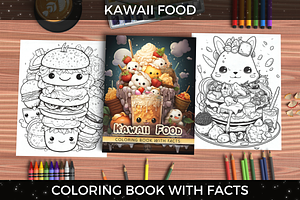 Cute Kawaii Food Coloring Book