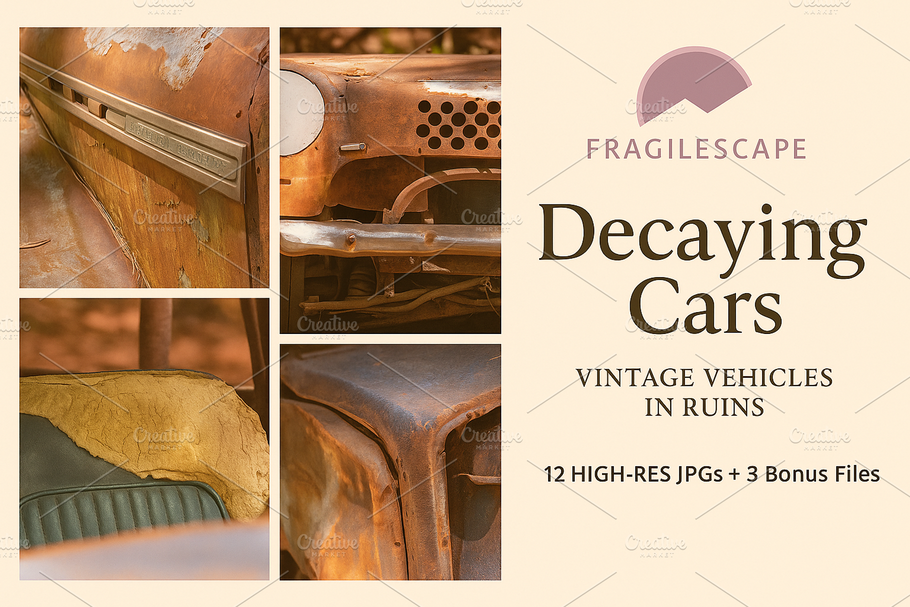 Decaying Cars – Vintage Ruins JPGs, a Transportation Photo by Fragilescape