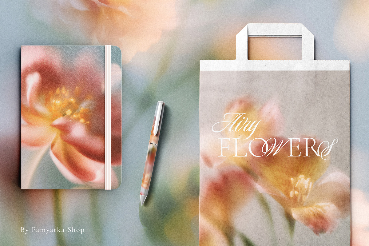 Airy flowers- Blurred floral set, a Background Graphic by Pamyatka Shop (Photo 11 of 11)
