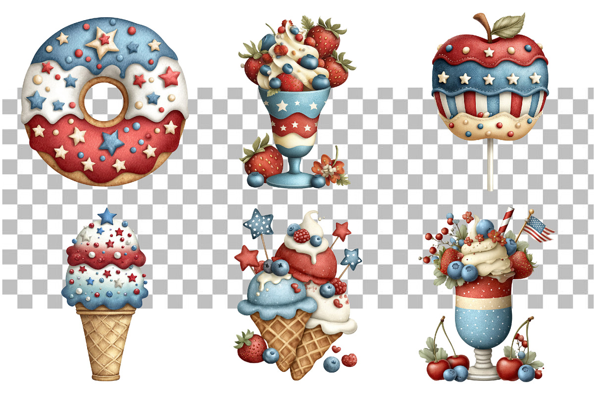 4th of July Layered Clipart, a Seasonal Illustration by Daily.Designs (Photo 3 of 3)