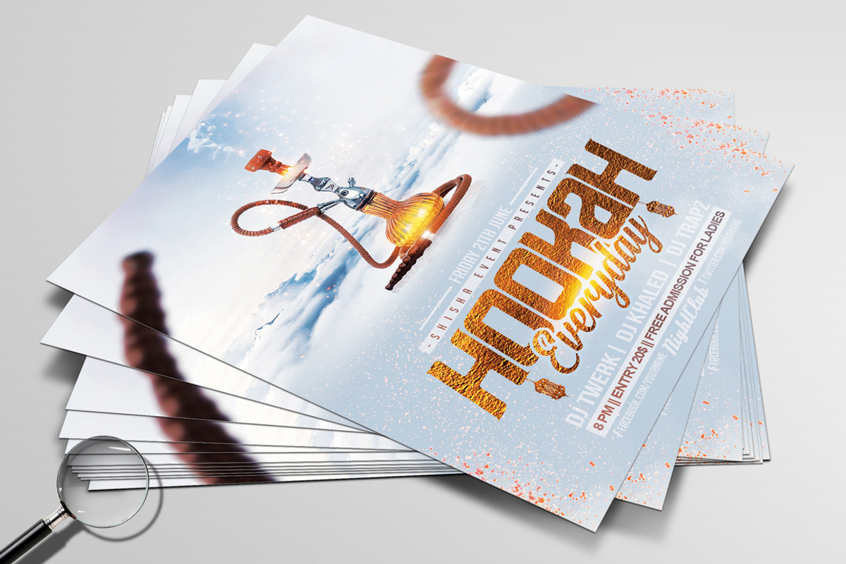 Hookah Everyday | 6 Flyer Designs, a Flyer Template by GIGA-TEMPLATE (Photo 9 of 13)