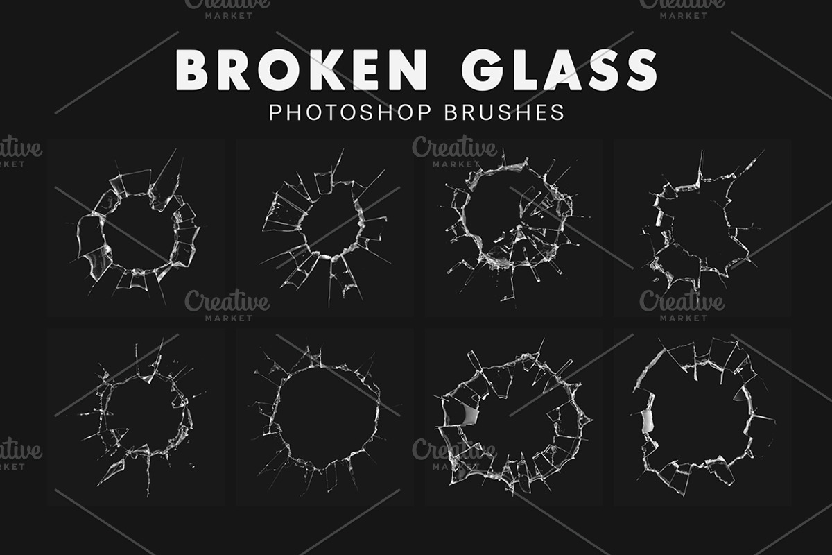 25 Broken Glass Brushes, a Brush Add-On by AB-TheDesigner (Photo 4 of 5)