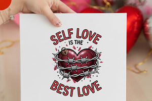 Self Love is the Best Love Png,Valen, an Illustration by Designking