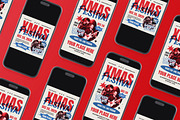 Red Xmas Festival Flyer Set, a Flyer Template by Aiyari Graphic (Thumbnail 2 of 3)