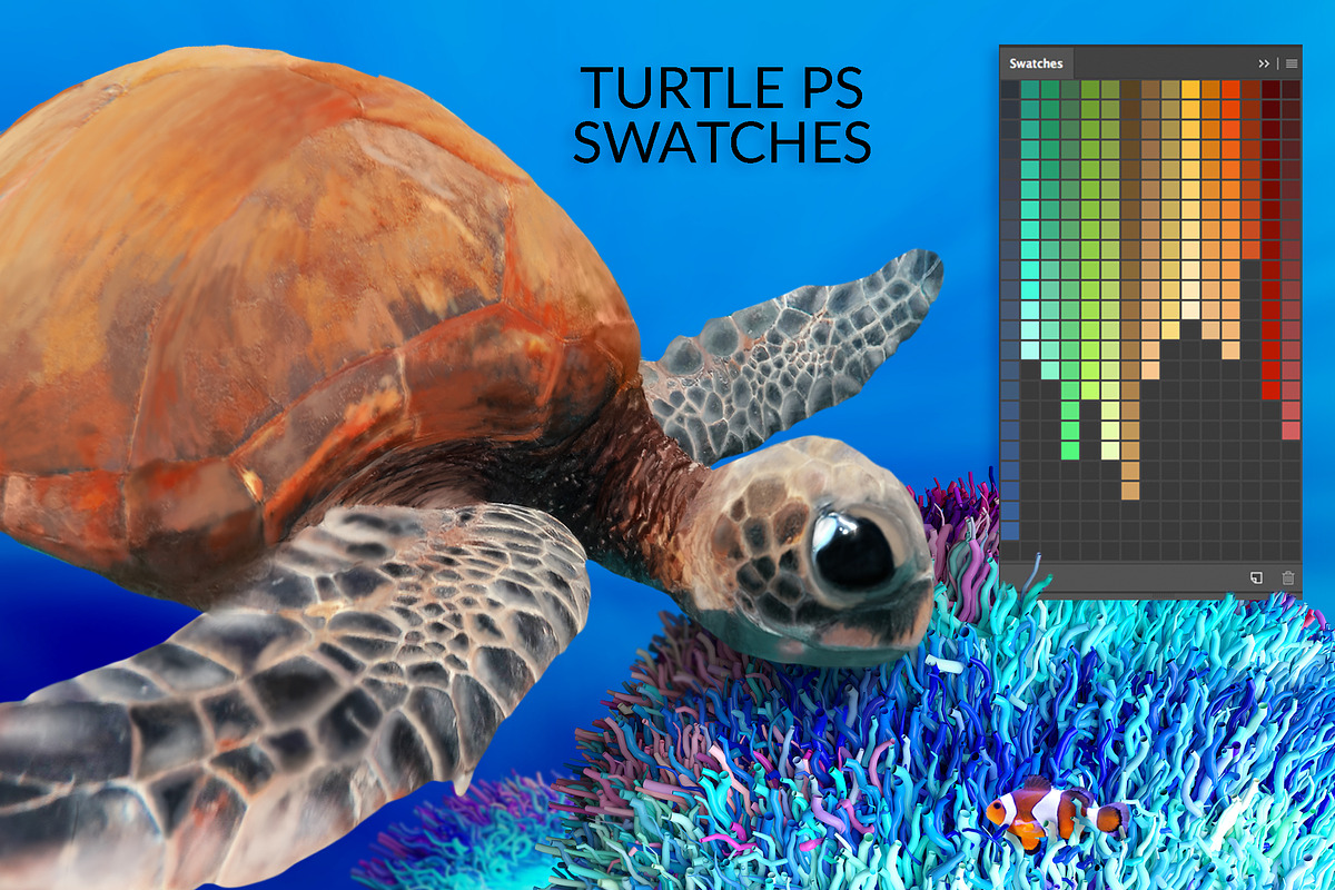 Turtle Swatches & Coral Overlays, a Palette Add-On by PandoraDreams (Photo 1 of 4)
