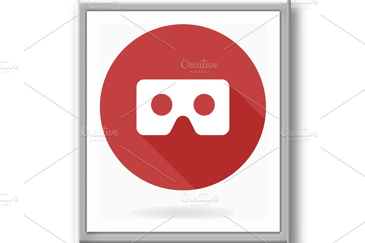 Modern Vector VR Logo in the Circle, an Icon by FineArtStudio (Photo 2 of 3)