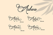 Audrena - Beautiful Monoline Font, a Script Font by PutraCetol Studio (Thumbnail 2 of 11)