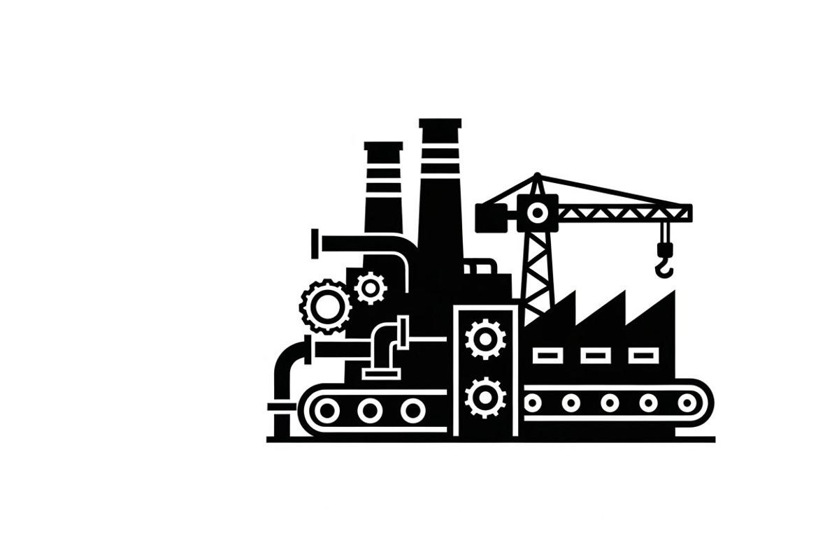 Bold industrial machine silhouette, an Illustration by Amazin_art (Photo 6 of 31)