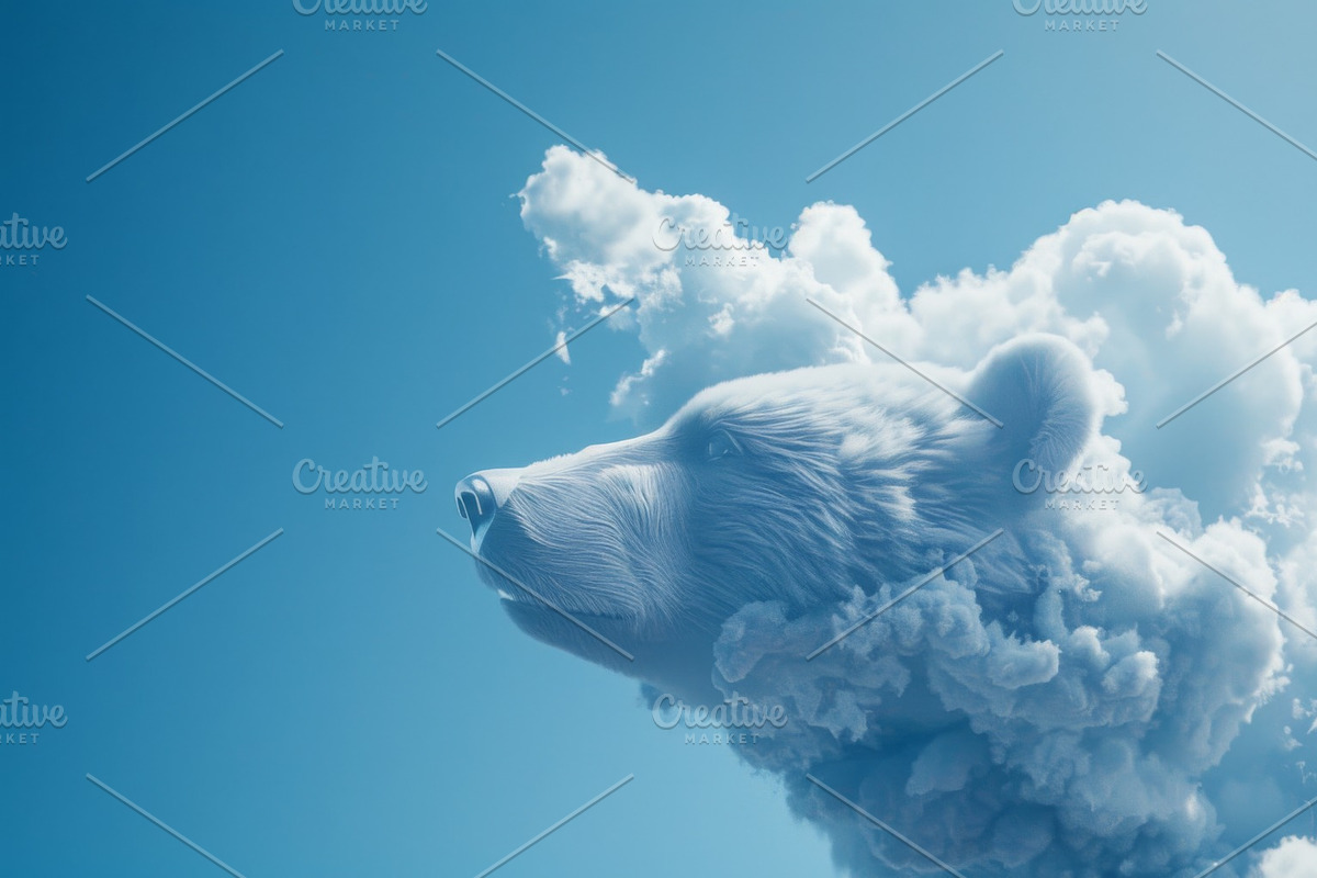90 Clouds animals against a blue sky, an Animal Illustration by Handmadefont (Photo 16 of 64)
