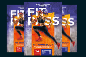 Gym Flyer, Poster Template