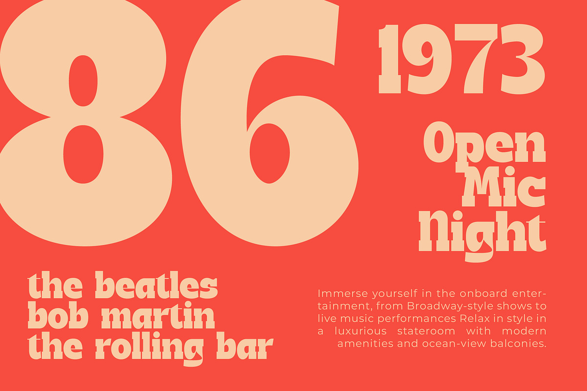 Naska Rumbe Bold Display Font, a Serif Font by timelesstype.co (Photo 5 of 20)