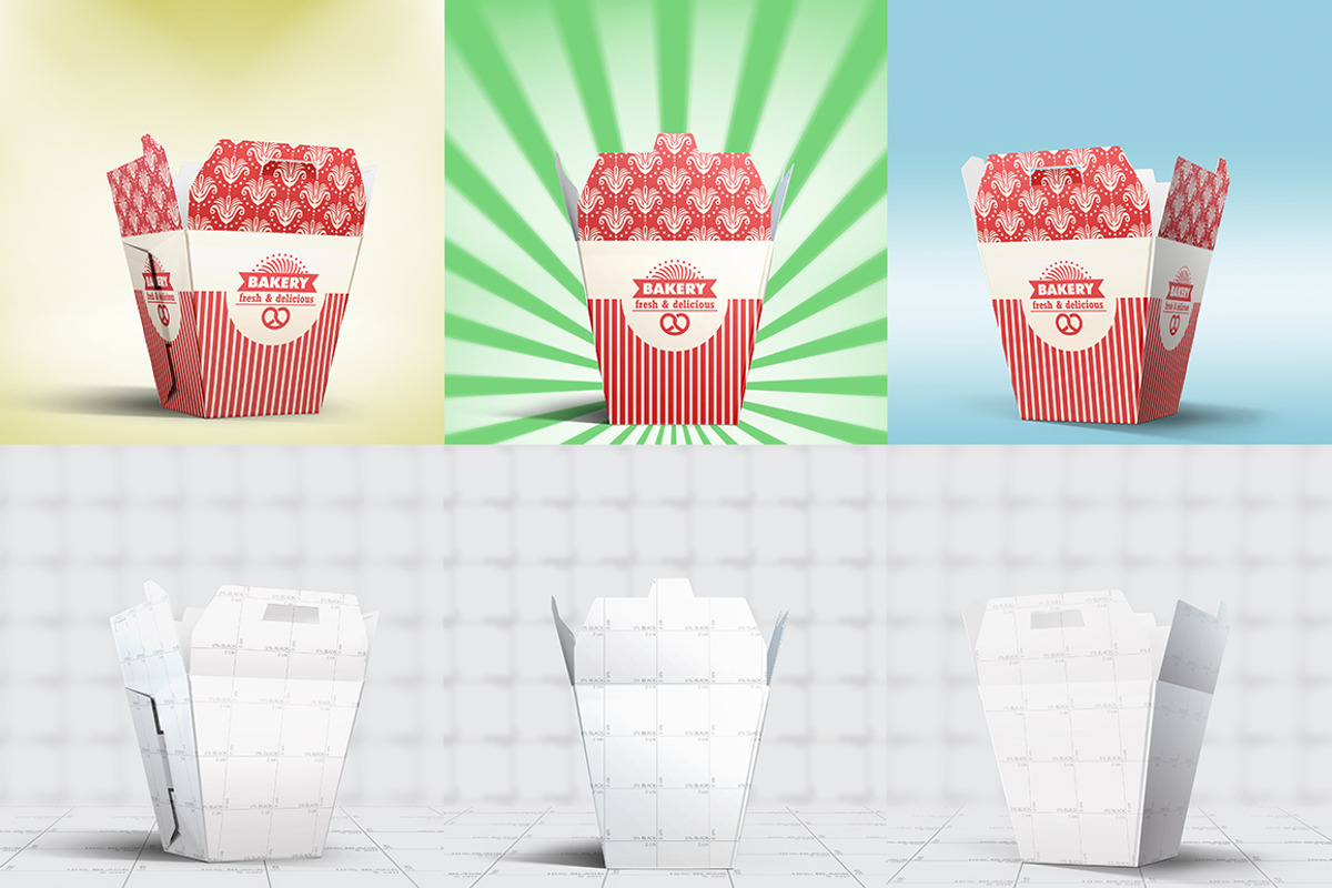 Food Box Vol.1 Mock-up Template, a Packaging Mockup by ItemBridge (Photo 5 of 5)