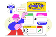 10 AI Personal Assistant App, a Technology Illustration by denayunebgt (Thumbnail 1 of 4)