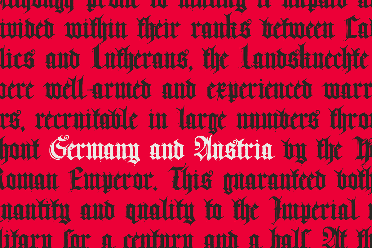 Landsknecht's Sword Blackletter font, a Blackletter Font by kaer_shop (Photo 3 of 11)