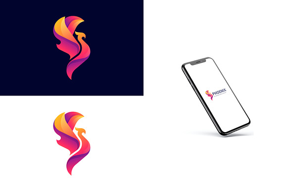 Gradient Modern Phoenix Logo Design preview 5