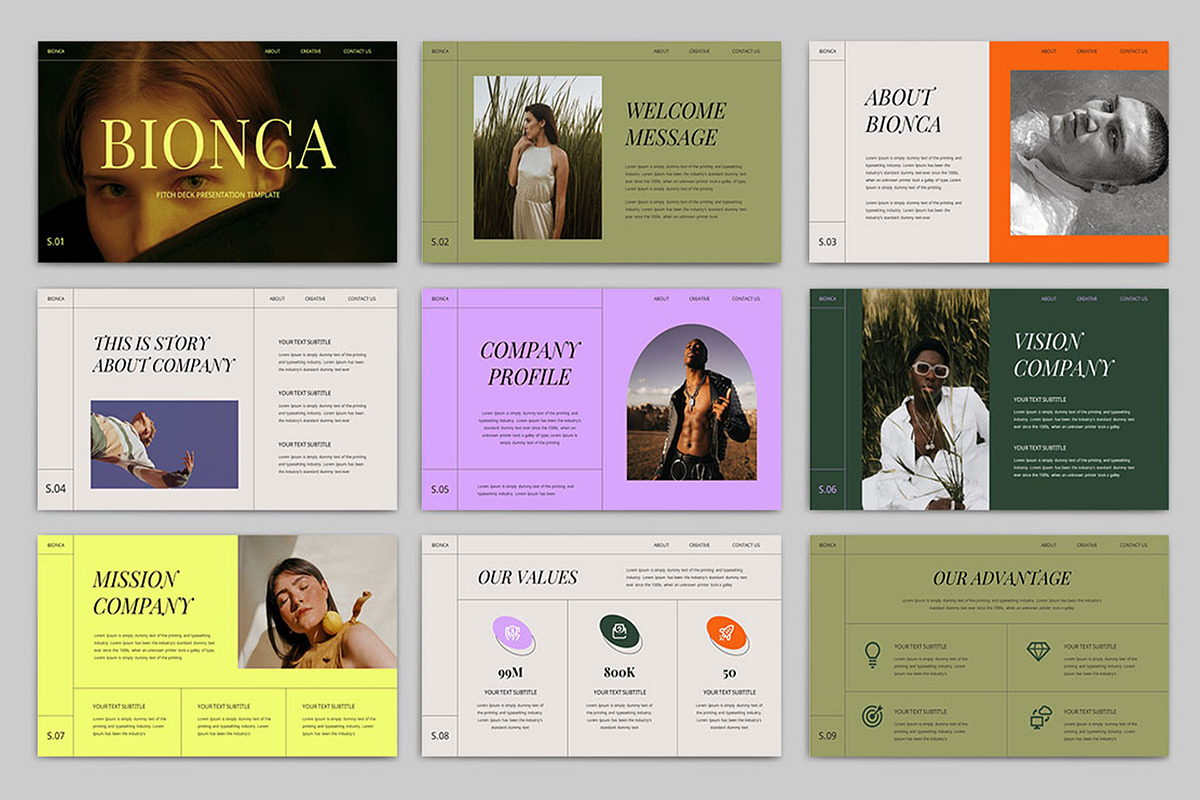 Bionca Pptx-Key-Slide Template, a Presentation Template by TypeMakers (Photo 2 of 5)