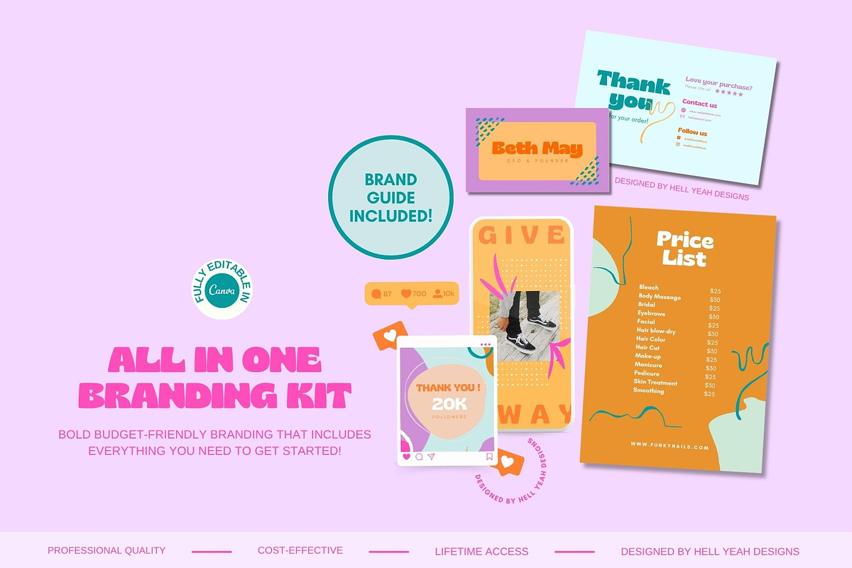 Bold Branding Starter Kit Templates, a Branding & Logo Template by Hell Yeah Designs (Photo 2 of 18)