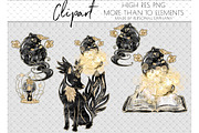 glam witch halloween clipart, beast, an Illustration by Personal Epiphany (Thumbnail 4 of 5)