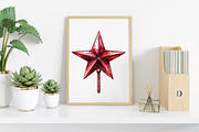 Elegant Burgundy Christmas Clipart, an Illustration by Canvas Craft (Thumbnail 5 of 7)