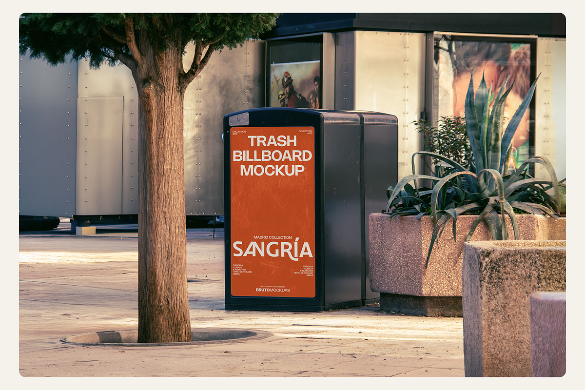 Trash Bin Billboard Mockup PSD, an Advertising Mockup by Bruto Mockups (Photo 3 of 3)