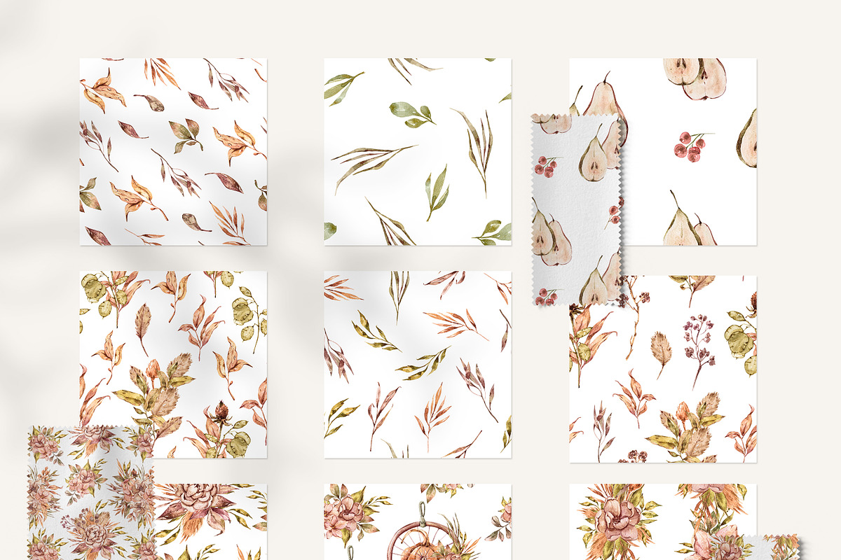 Floral seamless patterns HERBARIUM, a Pattern Graphic by Tiana Geo (Photo 2 of 9)