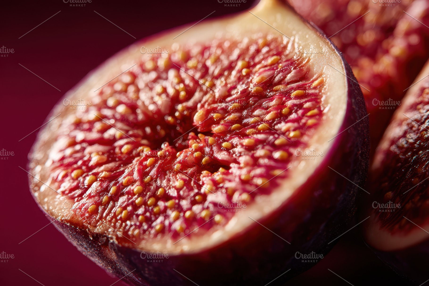Ripe fig half close-up, a Food & Drink Photo by AlyaAnd