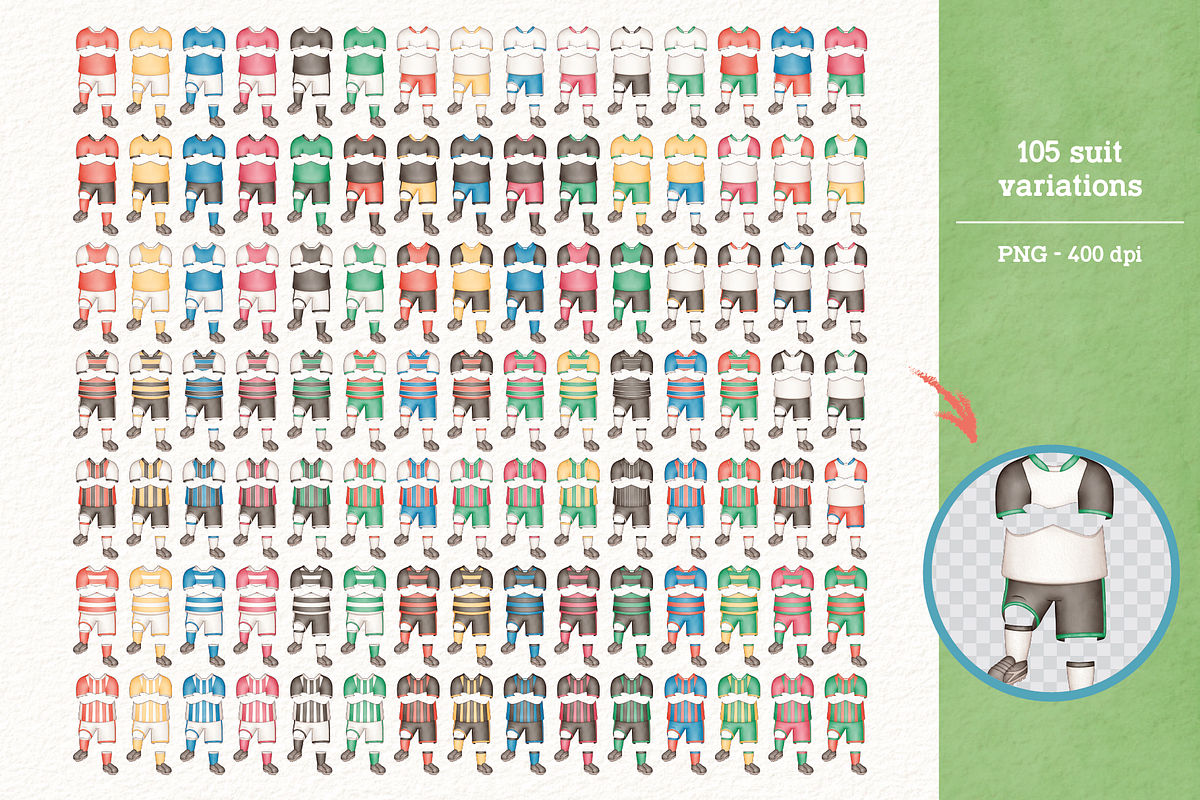 Football - Cliparts Set, an Illustration by Estudio Daiane Barbosa (Photo 8 of 10)