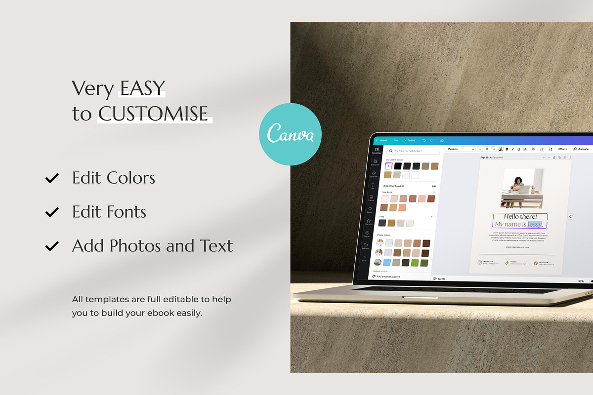Minimalist Ebook Canva Template, a Marketing Template by Modo Design Studio (Photo 9 of 10)