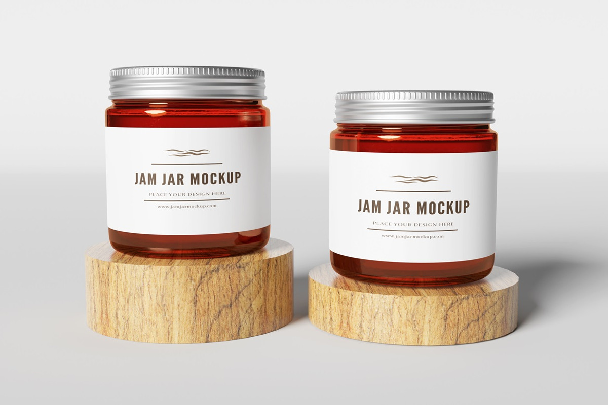Jam Jar Packaging Mockup, a Packaging Mockup by AndikaGraphic (Photo 7 of 7)